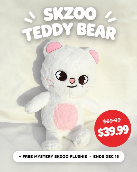 SKZOO Teddy + Free Mystery Plushie