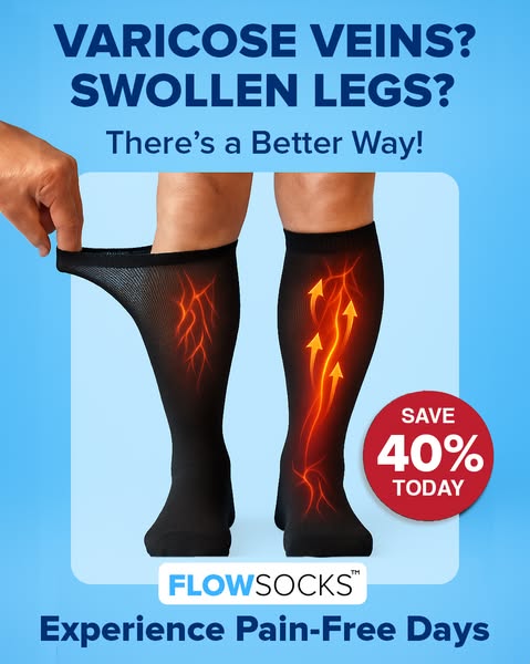 Why suffer unnecessarily? FlowSocks brings instant relief 4.8/5