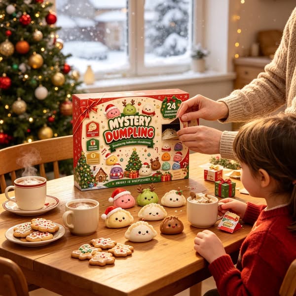 2026 Christmas Squishy Advent Calendar - 24 Days Dumpling Squishies Toys