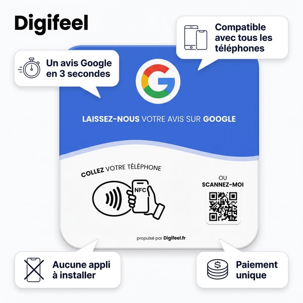 Plaque Avis Google Digifeel