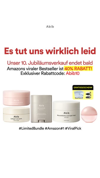 10-jähriges Jubiläumsangebot endet bald — Bis zu 60% RABATT auf unsere viralen Bestseller