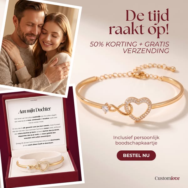 Aan Mijn Dochter - Infinity Hart Armband - Je Bent Nooit Alleen