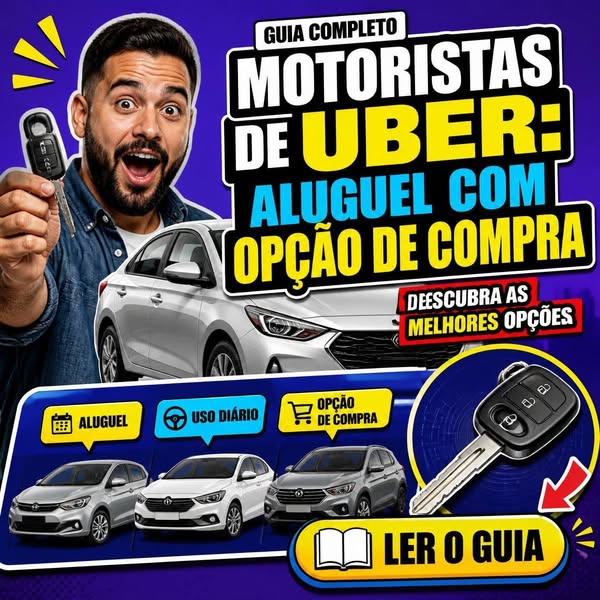 Aluguel de carro com opção de compra para Uber: Guia completo