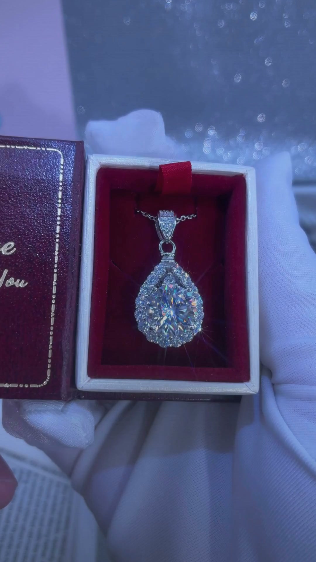 Mardaza S925 Silver Moissanite Necklace