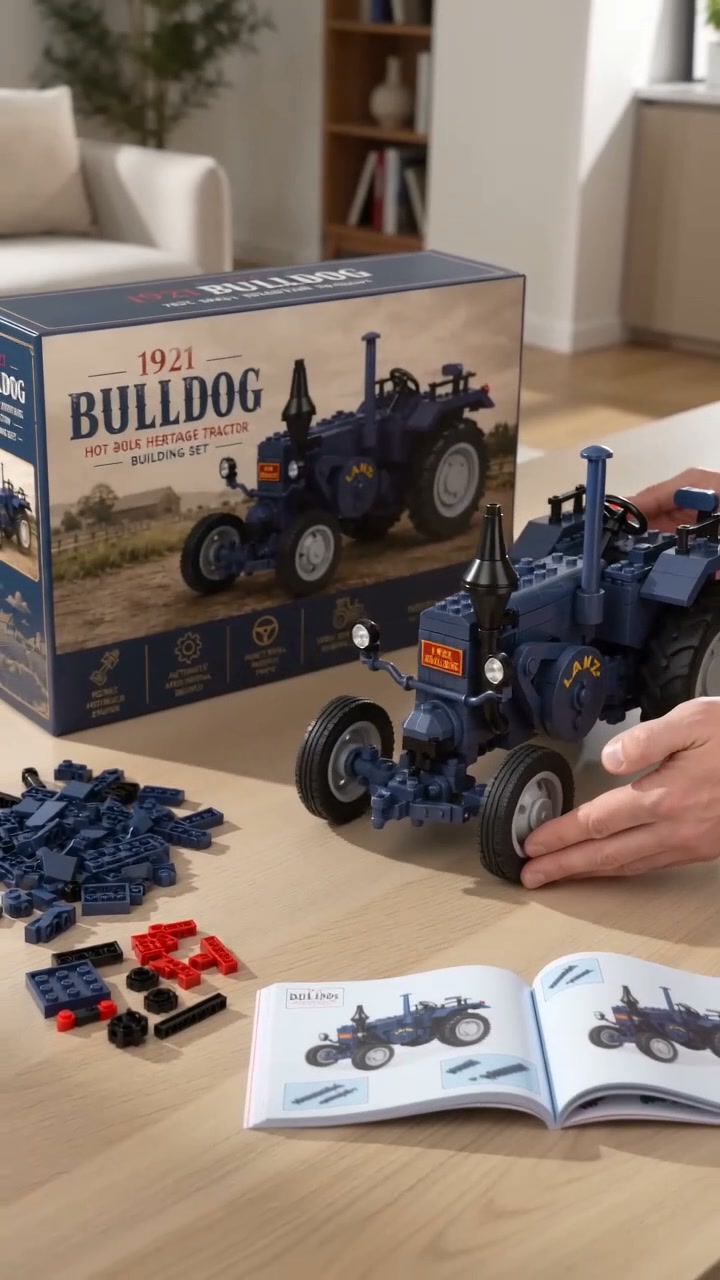1921 Bulldog Hot-Bulb Heritage Tractor Building Set