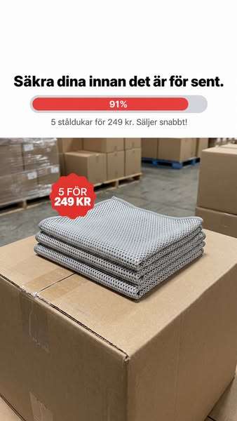 20 ståldukar för 498 kr + fri frakt