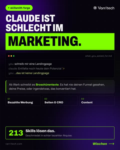 Claude ist schlecht im Marketing