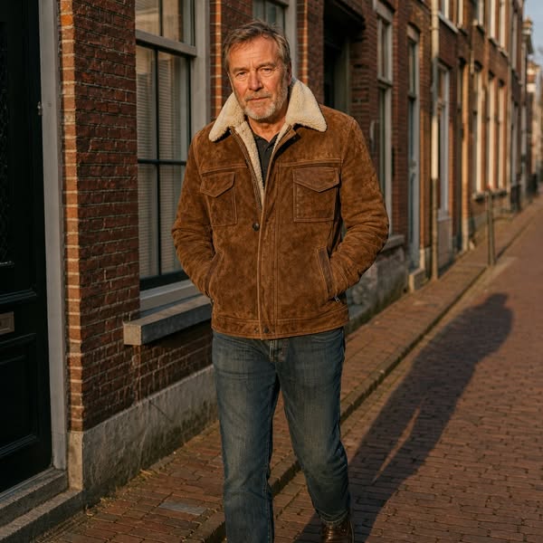 Guus | Jack in Suèdelook met Teddykraag