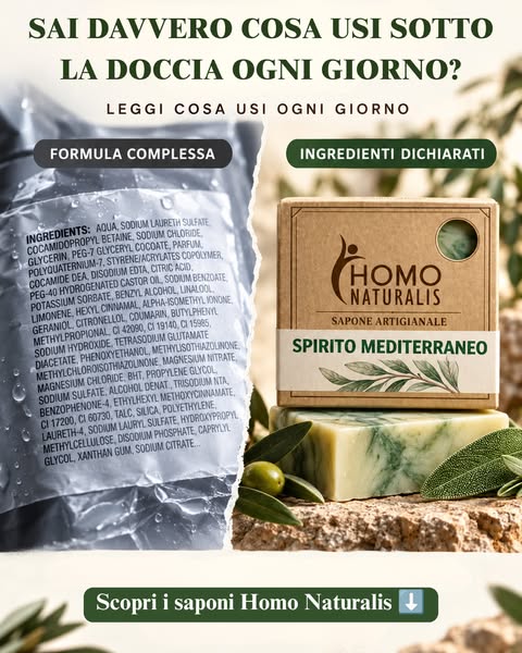 Saponi uomo 100% naturali