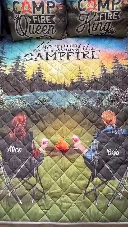 Anúncio de Camping Personalized Blanket
