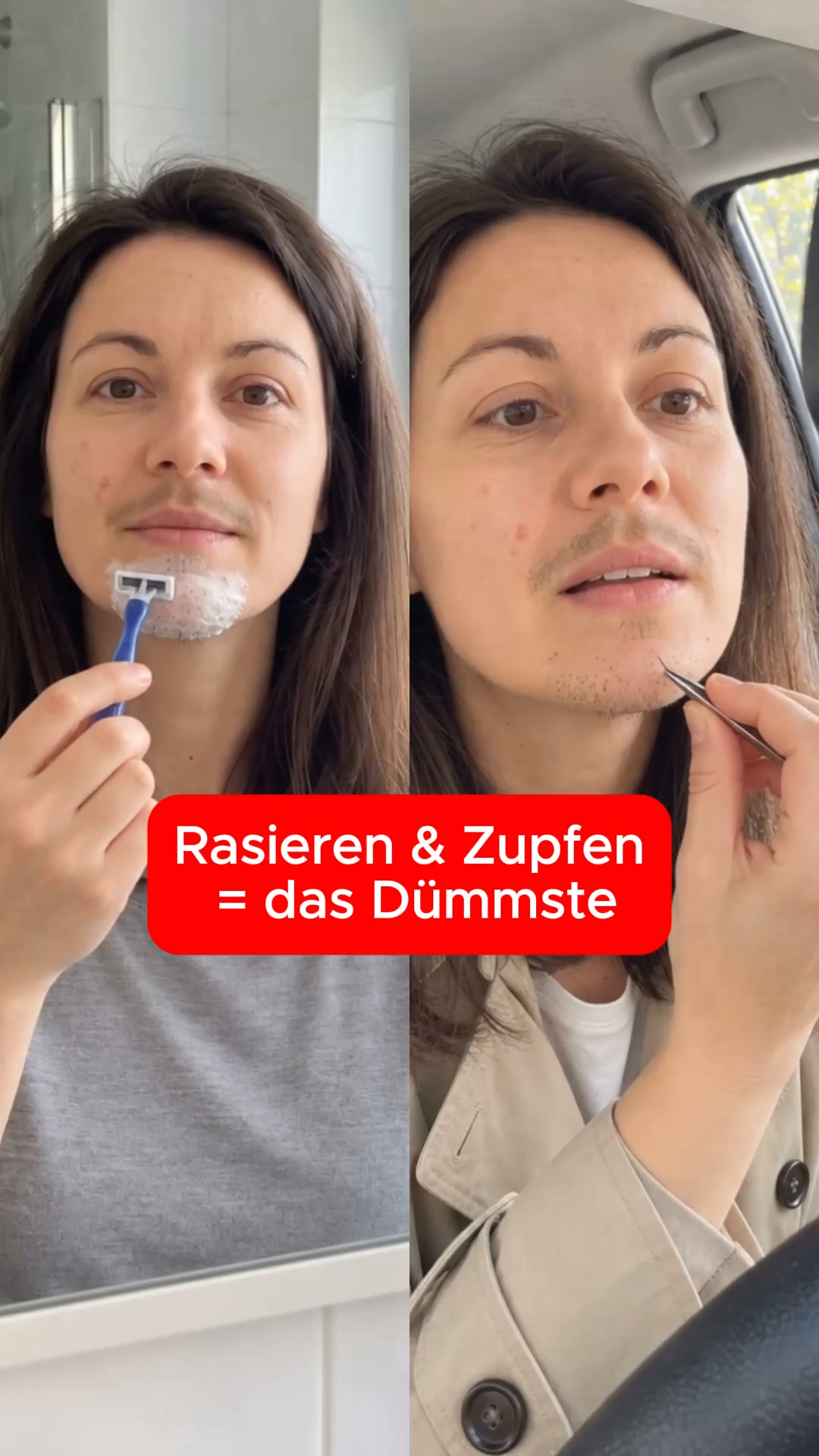 Damenbart und NICHTS hilft länger als 1 Tag?