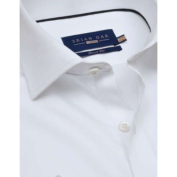 White Easy Care Satin Shirt