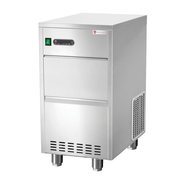 Kostkarka do lodu | chłodzona powietrzem 28kg/24h | zasobnik 7 kg | nowoczesny czynnik R290 | 398x510x608mm