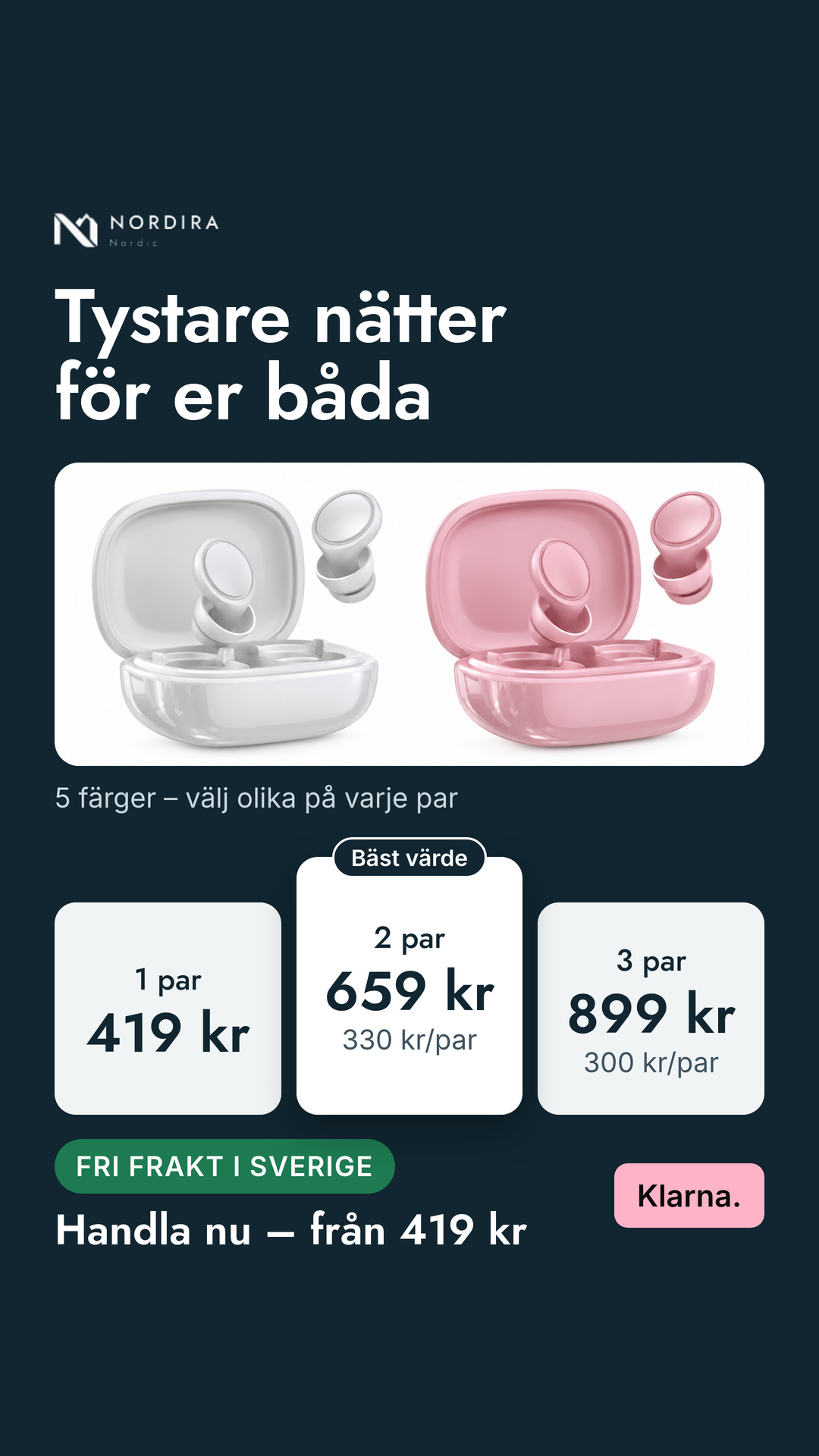 3 par 899 kr – fri frakt
