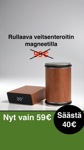 Vuoden suosituin veitsenteroitin 2026
Minimalistinen design, maksimaalinen terävyys. Rullaava veitsenteroitin magneetilla tekee veitsistäsi