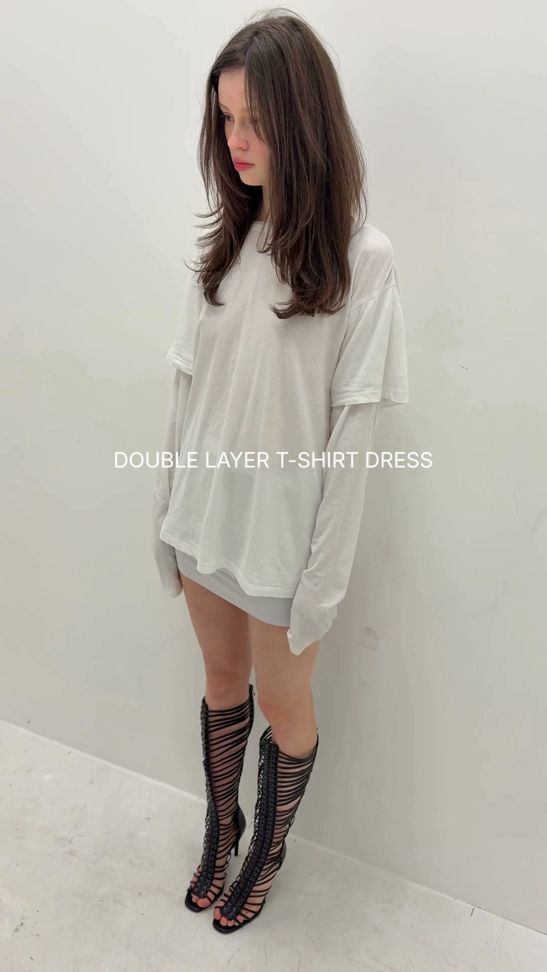 DOUBLE LAYER T-SHIRT DRESS