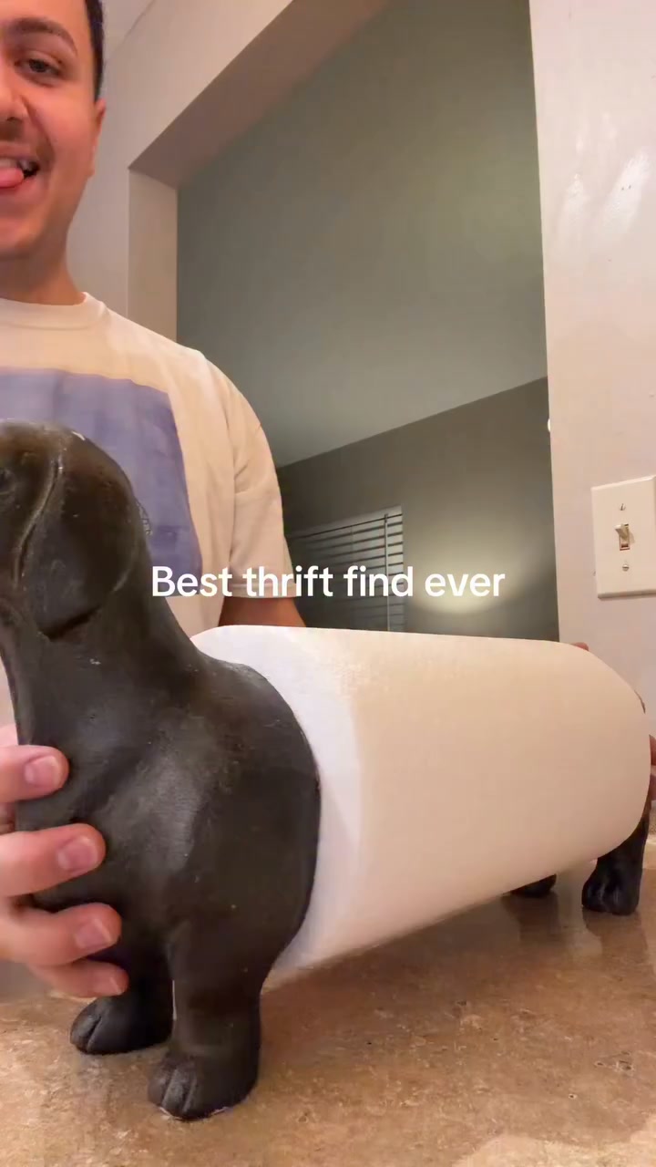 Vintage Dachshund Dog Paper Towel Holder