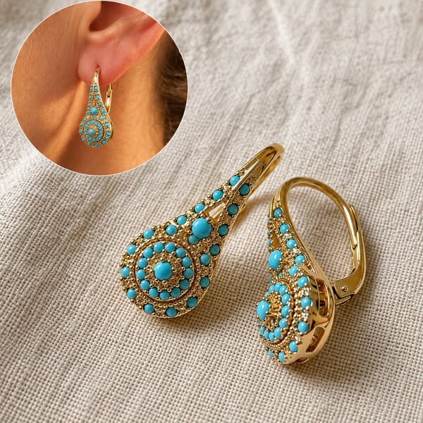 Brincos Verde Turquesa · −40%