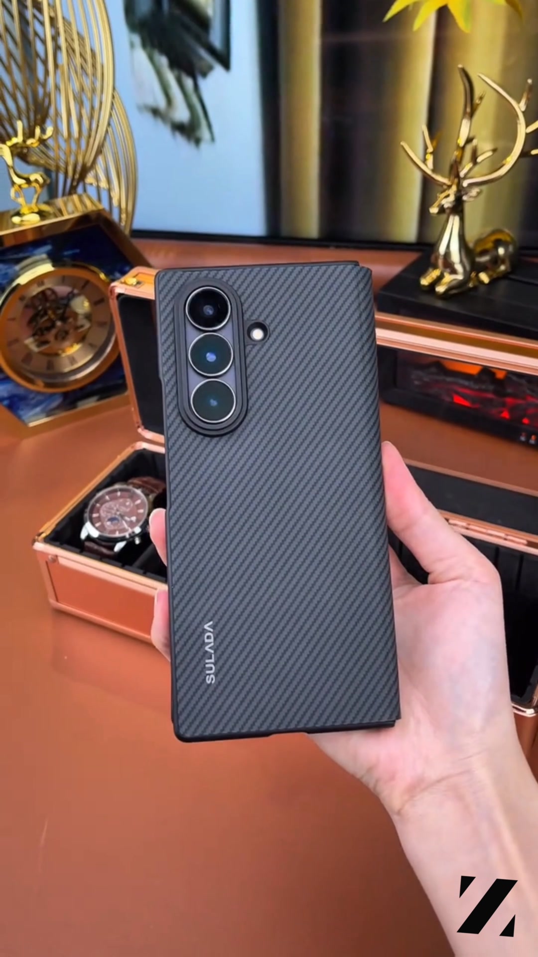 Premium Leather Case with Card Pocket - Galaxy Z Fold - Free Shipping