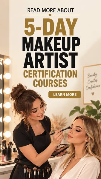 5-DAY MAKEUP ARTIST CERTIFCATION COURSES - Learn More!