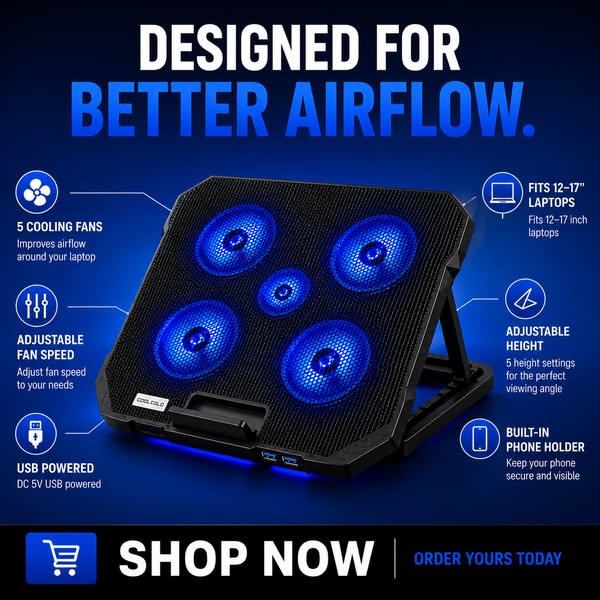 Keep Your Laptop Cool & Comfortable