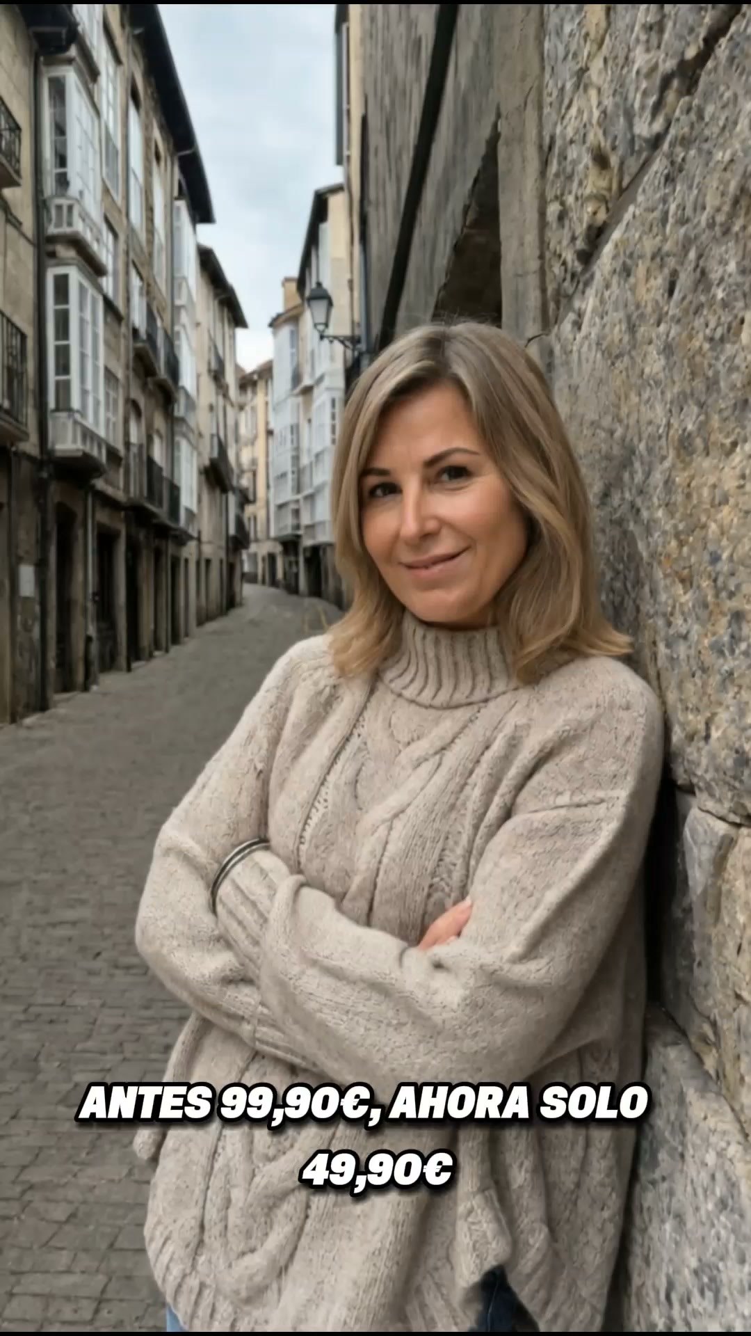 Vanessa | Suéter de Trenzas con Cuello