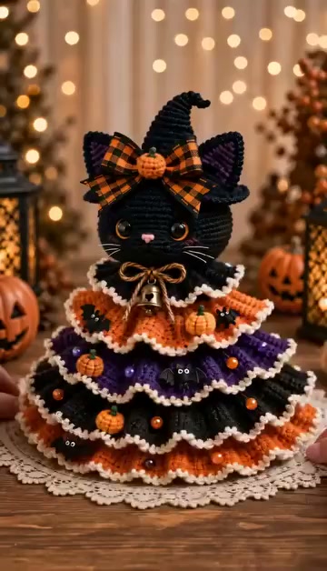 Beginner‑Friendly Halloween Crochet Tree Kit｜Make Your Own Hand‑Made Seasonal Centrepiece