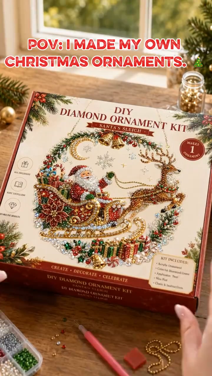 Special offer 49% off- Christmas Diamond Art Hanging Ornament Kit