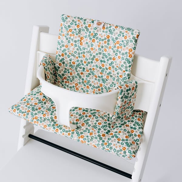 Wipeable Cushion Compatible with Stokke Tripp Trapp - Floral Ditsy