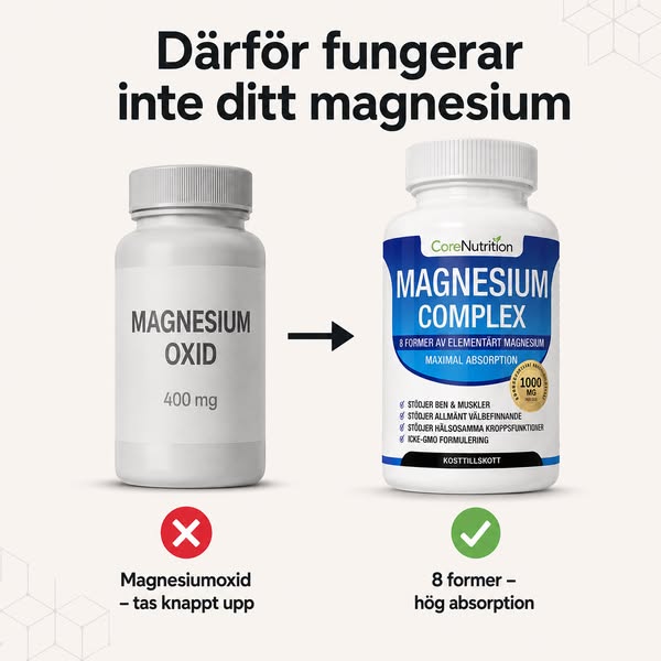 8 sorters magnesium. 1 kapsel.