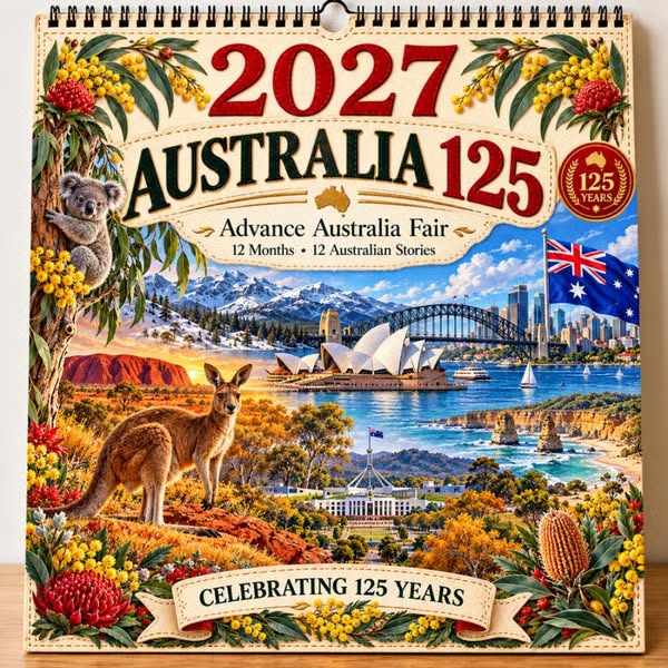 2027 Australia 125th Anniversary Wall Calendar