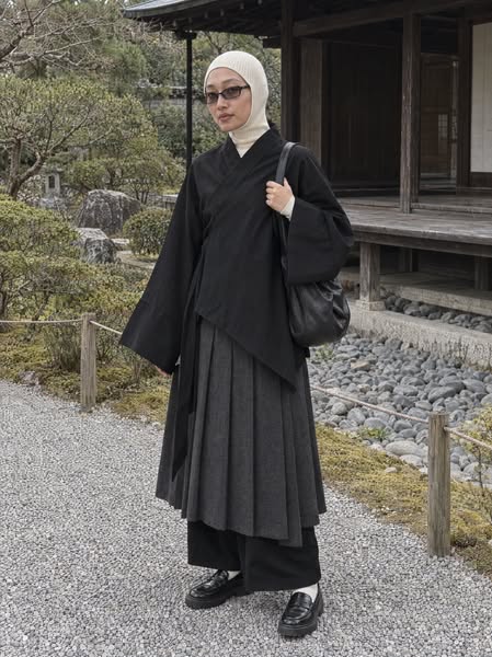 97% Cotton Asymmetrical Kimono