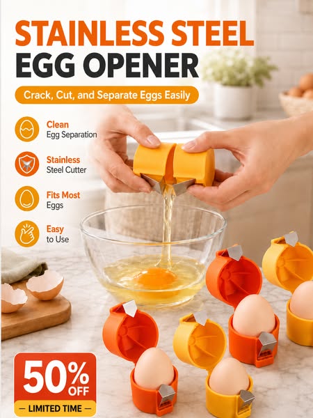 Quick Egg Cracker Tool – Open Hundreds Of Eggs Faster & Cleaner