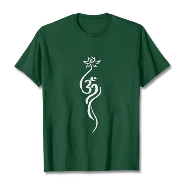 Buddha Stones Lotus Flower Om Design Tee T-shirt