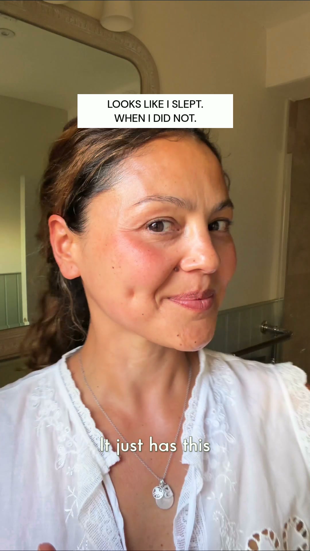 Five minutes. One serum. That's the routine.