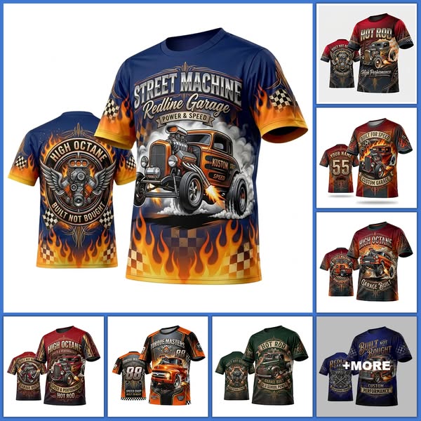 Hot Rod 3D Shirts For True Gearheads