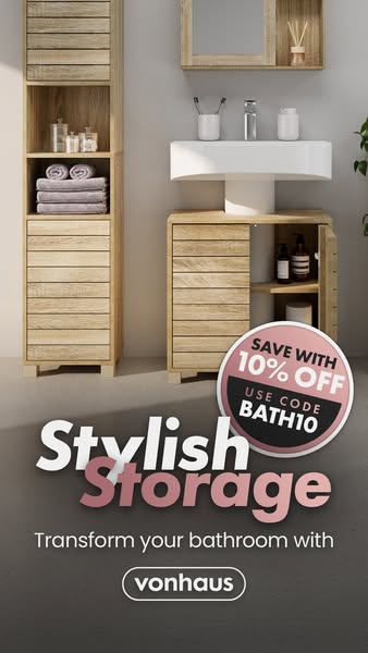 10% off bathroom furniture