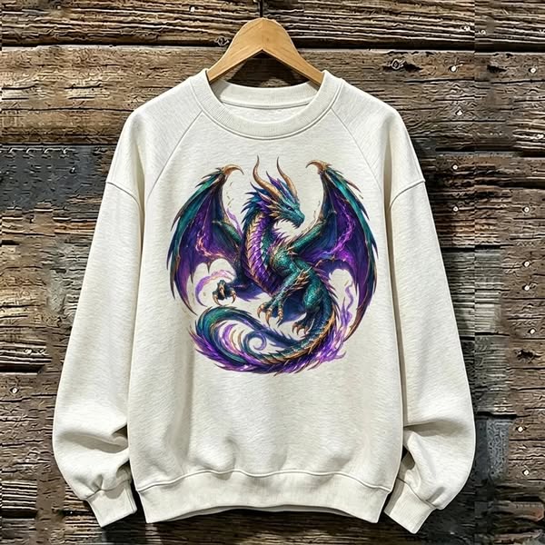 Celestial Dragon Vintage Cozy Sweatshirt