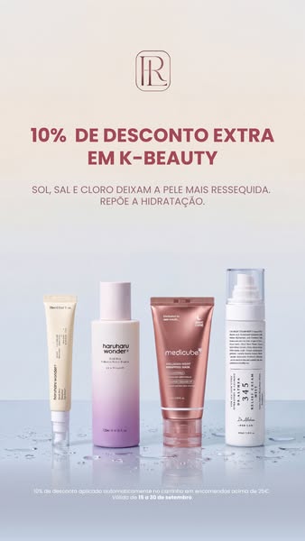 10% extra em toda a K-Beauty até 30 de setembro