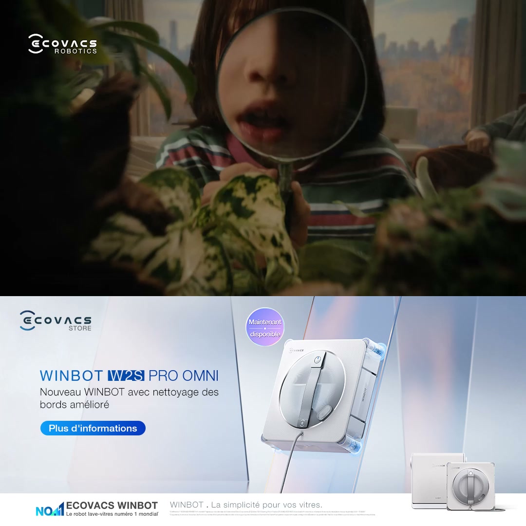 WINBOT W2S PRO OMNI : Des vitres impeccables, 100 % mains libres.