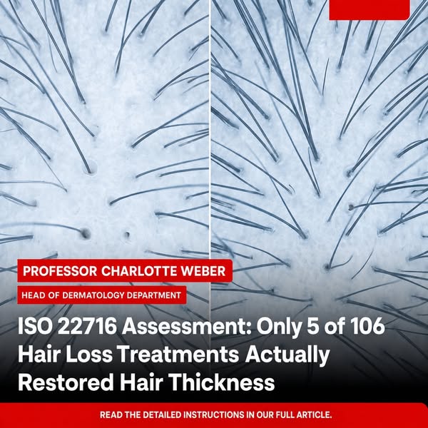 ISO 22716 Assessment: Only 5 of 106 Hair Loss Treatments Actually Restored Hair Thickness