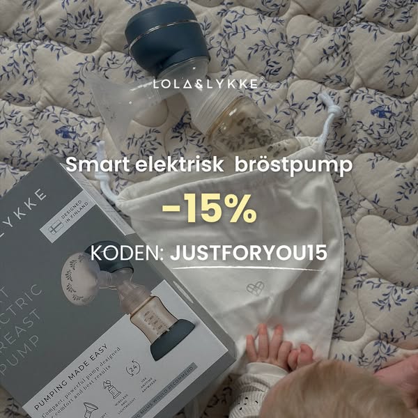För mammor – 15% rabatt med koden JUSTFORYOU15
