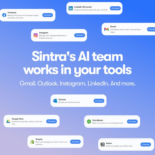 Grow your business faster with AI helpers.