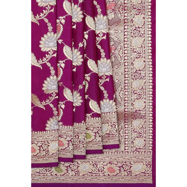 Banarasi Silk Magenta Saree