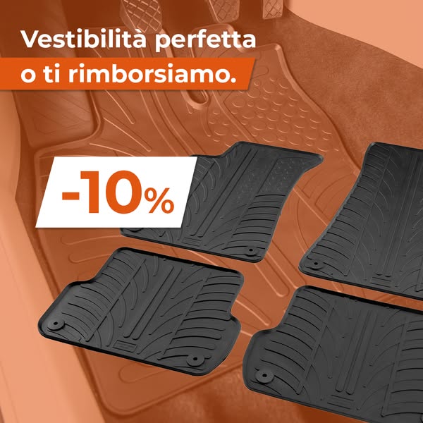 Tappetini auto gomma -10%