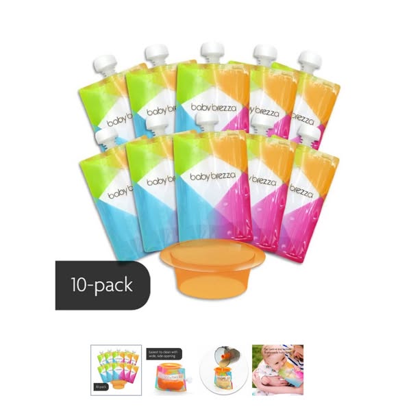 Reusable Food Pouches for Weaning – Pack of 10