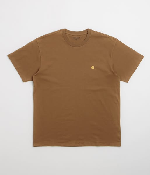 Carhartt Chase T-Shirt - Hamilton Brown / Gold - L / Brown