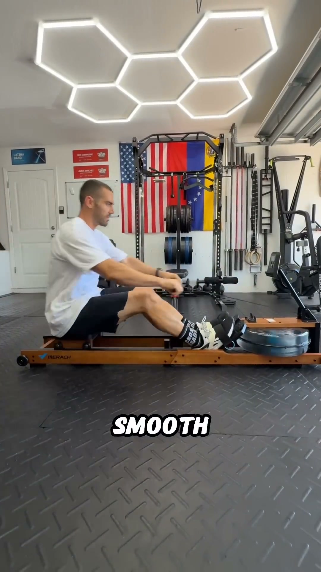 Smooth water rowing at home