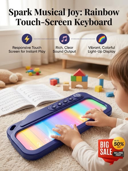 Color Touch Screen Electronic Keyboard