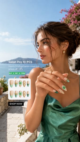 Luxury Green Nail Set